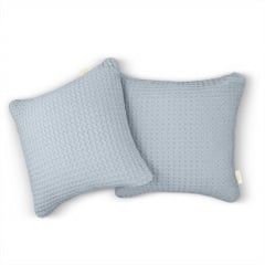 Наволочка COSAS Skyey Greek Waffle 40х40 см Блакитний Дніпрорудне