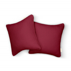 Наволочка 50х50 см Ruby Knitted Braid COSAS Бордо Коломия