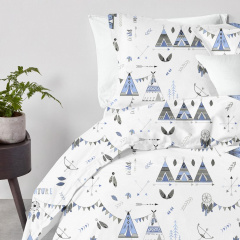 Полуторна постільна білизна Dream Wigwam COSAS Блакитний 160х220 см Сміла