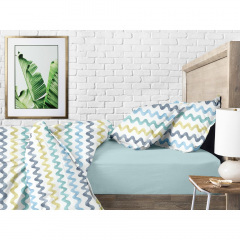 Евро постельное белье Color Wave COSAS Белый 200х220 см Киев