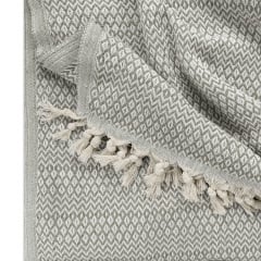 Плед бавовняний COSAS RHOMB 200х230 см CS3 Сірий Ромни