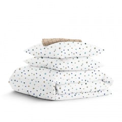 Полуторна постільна білизна Color Blots CS6 COSAS Білий 160х220 см Сміла