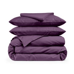 Євро постільна білизна сатин Violet 70 COSAS Фіолетовий 200х220 см Іршава