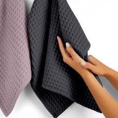 Вафельні рушники COSAS Normandia Greek Waffle Антрацитово-ліловий 2 шт Київ