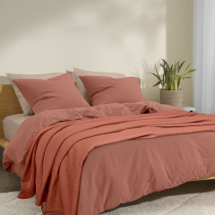 Плед-покривало косичка COSAS 230х240 см Amber Knitted Braid Помаранчевий Новомосковськ