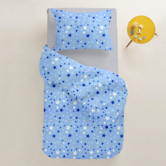 Детский комплект COSAS COLOR STARS Ранфорс 110х140 см Синий Братское