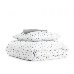 Дитячий комплект COSAS BLOT PAINTING Ранфорс 110х140 см Сірий/Білий Ясногородка