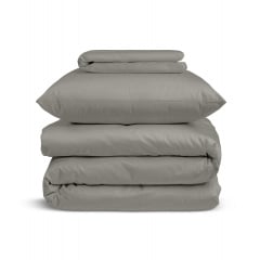 Подростковая постель сатин с простыней на резинке URBAN Cosas Графит 160х220 см Ужгород