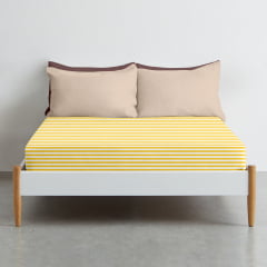 Простыня полуторная 155х240 см HONEY LINE COSAS желтый Ясногородка