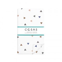 Полуторна постіль з простирадлом на гумці GREY GEOMETRY CS8 COSAS сірий 160х220 см Павлоград