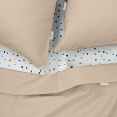 Двоспальна постіль з простирадлом на гумці COSAS Magnolia CS4 180х220 см Різнокольоровий Київ