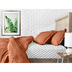 Полуторна постільна білизна Amber CS5 COSAS Теракотовий 160х220 см Балаклія