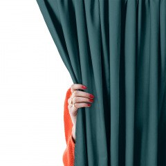 Штори на кухню та кімнату OCEAN 2шт Cosas смарагдовий 180х270 см Хуст