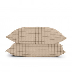 Полуторная постель с простыней на резинке BEIGE GEOMETRY CS2 COSAS Бежевый 160х220 см Пологи