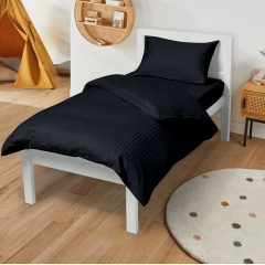 Подростковая постель сатин с простыней на резинке ONYX Cosas черный 160х220 см Вольнянск