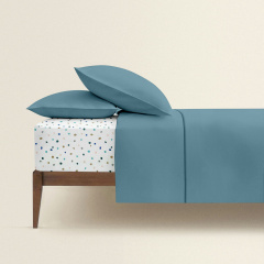 Полуторна постіль з простирадлом на гумці COSAS Azure CS2 160х220 см Різнокольоровий Кам'янець-Подільський