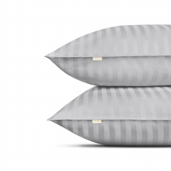 Євро постіль сатин з простирадлом на гумці SILVER CS1 Cosas сірий 200х220 см Ясногородка