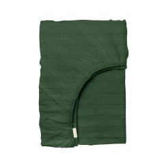 Подростковая постель сатин с простыней на резинке FOREST Cosas Зеленый 160х220 см Вольнянск