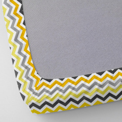 Набір простирадла на резинці COSAS YELLOW ZIGZAG Ранфорс 60х120х12 см 2 шт Сірий/Різнокольоровий Ізмаїл