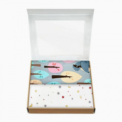 Набір пелюшок COSAS MOON WOLF Бязь 80х100 см 2 шт Білий Чугуев