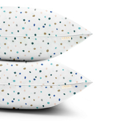 Полуторная постель с простыней на резинке Color Blots CS6 COSAS Белый 160х220 см Еланец