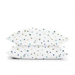 Полуторная постель с простыней на резинке Color Blots CS6 COSAS Белый 160х220 см Еланец