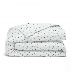 Полуторная постель с простыней на резинке Color Blots CS6 COSAS Белый 160х220 см Еланец