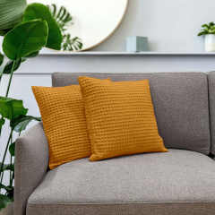 Наволочка COSAS Curcuma Greek Waffle 45х45 см Смела