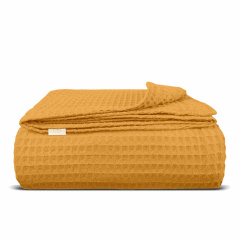 Покривало 160х230 Curcuma Greek Waffle COSAS гірчичний Бориспіль