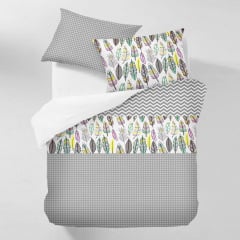 Євро наволочка COSAS GREY DOTS CS1 Ранфорс 50х70 см Сірий Ясногородка