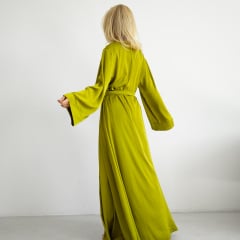 Женский халат COSAS Silky Cloud L-XL Зеленый Братское