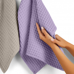 Вафельные полотенца COSAS Glamour Greek Waffle Лавандово-песочный 2 шт Киев