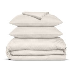 Євро постільна білизна сатин ALMOND Cosas Кремовий 200х220 см Братське