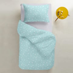 Підлітковий комплект на резинці COSAS MINT STARFALL CS1 Ранфорс 155х215 см М'ятний Гуляйполе