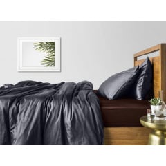 Полуторна постільна білизна Grey CS4 COSAS сірий 160х220 см Шостка