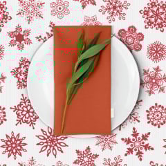 Ранер на стіл COSAS SNOWFLAKES 40х150 см Червоно-білий Бердянськ