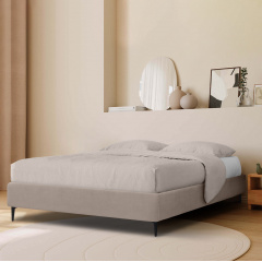 Ліжко двоспальне COSAS Kiwi Biscuit 160x200 см Капучино Ромни