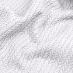 Плед-покривало косичка COSAS 200х220 см Snow Knitted Braid Білий Дзензелівка