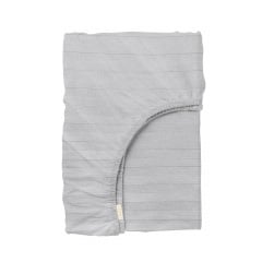 Семейная постель сатин с простыней на резинке SILVER Cosas серый 2х160х220 см Ковель