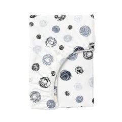 Простыня на резинке 80х160 см THREAD BALLS GREY COSAS Талалаевка