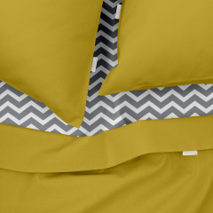 Двоспальна постіль з простирадлом на резинці Marmalade CS11 COSAS Шафран 180х220 см Переяслав-Хмельницький