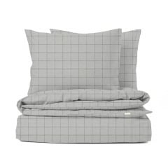 Євро комплект без простирадла COSAS CELL ASHGREY Ранфорс 200х220 см Сірий Олександрія