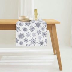 Ранер на стіл COSAS SNOWFLAKES CS1 40х150 см Сіро-білий Гуляйполе