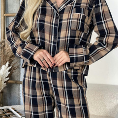 Піжама жіноча COSAS Scottish L-XL Різнокольоровий (188Scottish_blue_beige_ML) Київ
