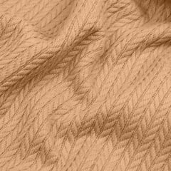 Плед-покрывало косичка COSAS 160х230 см Sand Knitted Braid Терракотовый Березно