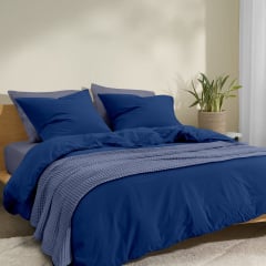 Плед-покрывало вафельное COSAS 160х230 см Baltic Greek Waffle Синий Березнеговатое