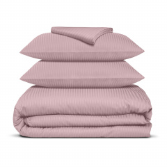 Евро постель сатин с простыней на резинке SAKURA CS1 Cosas лиловый 200х220 см Еланец