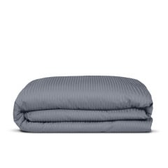 Полуторная постель сатин с простыней на резинке STEEL Cosas Стальной 160х220 см Гайсин