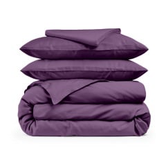 Евро постельное белье сатин INK Cosas Фиолетовый 200х220 см Киев