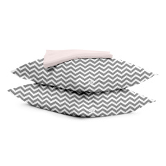 Набір наволочки і простирадло 3 шт ROSE ZIGZAG GREY COSAS Сірий Дніпрорудне